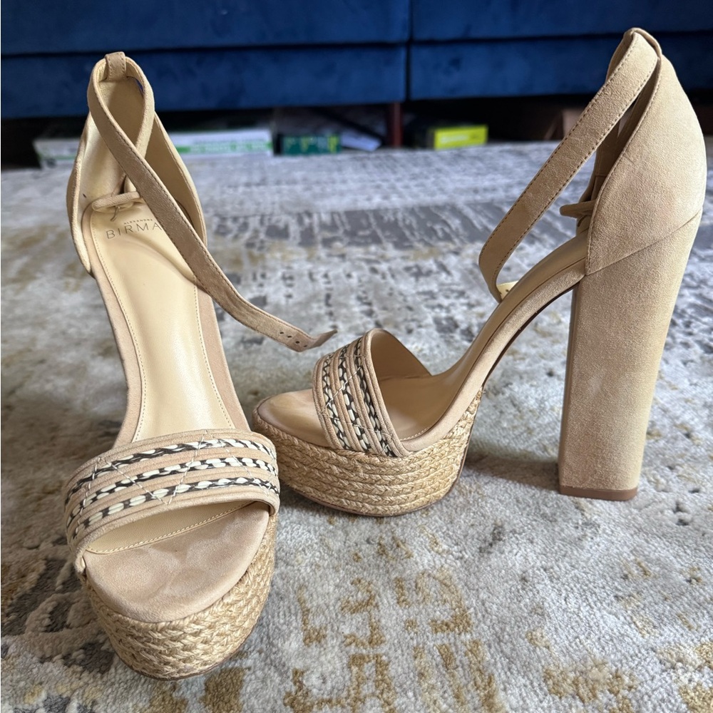 Alexandre Birman Beige Platform Sandals